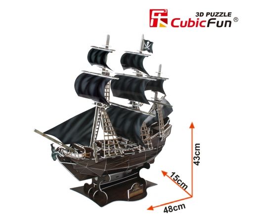 Cubic Fun CUBICFUN 3D puzle Pirātu kuģis Karalienes Annas atriebība