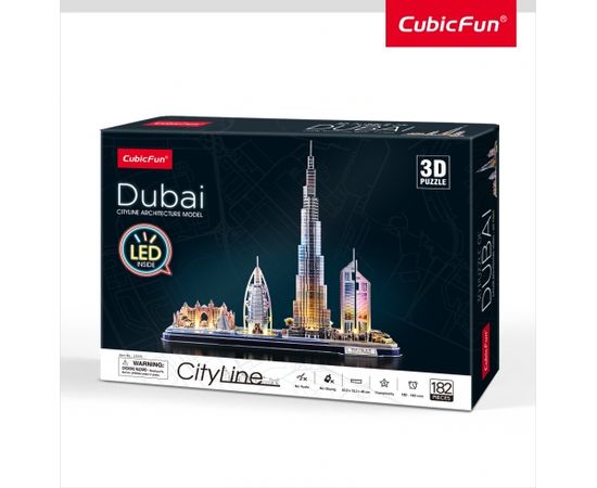 Cubic Fun CUBICFUN City Line 3D-пазл c LED-подсветкой Дубай