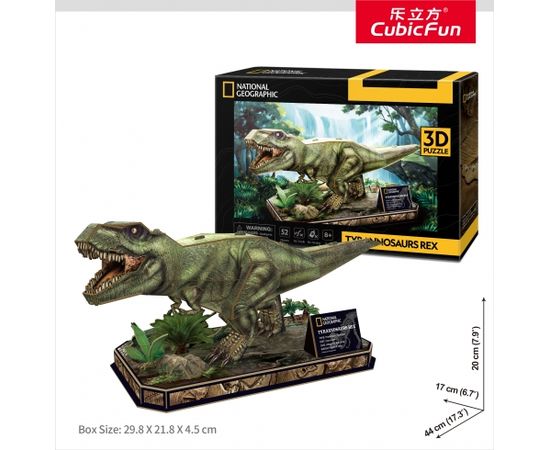 CUBIC FUN National Geographic 3D Puzle Tiranozaurs Rekss