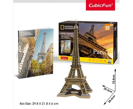 Cubic Fun CUBICFUN 3D puzle NatGeo - Eifeļa tornis