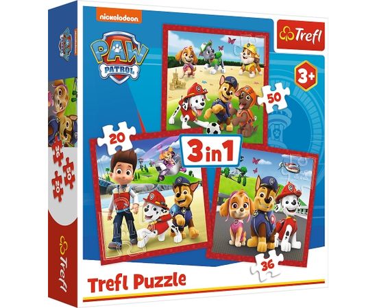 TREFL PAW PATROL Pužļu komplekts 3in1