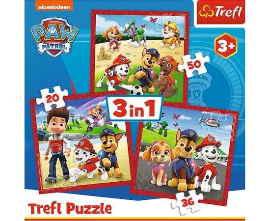 TREFL PAW PATROL Pužļu komplekts 3in1