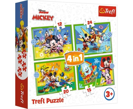 Hasbro TREFL DISNEY Комплект пазлов 4в1 Микки-Маус