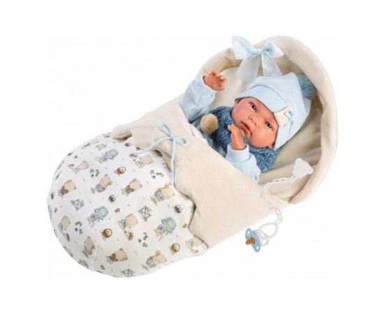 Llorens Кукла младенец мальчик Нико 40 см c одеялком и соской (виниловое тело) Испания LL73885