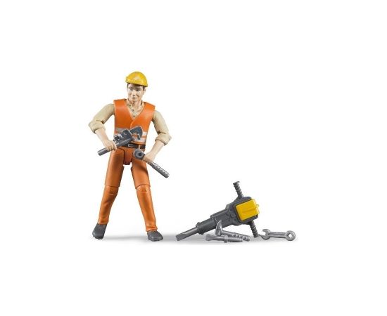 BRUDER Construction worker with accessories 12 pieces, 60020