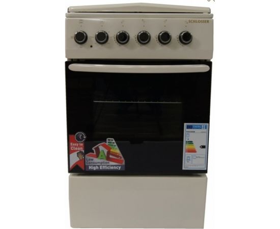 Schlosser FS5406MAZC gāzes plīts 50cm Krēma krāsa