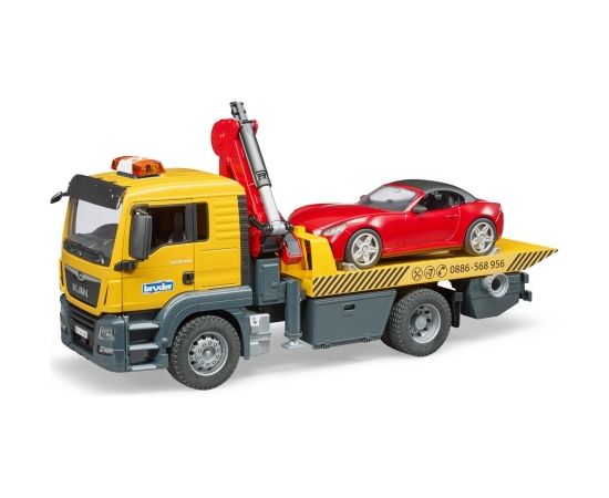 BRUDER tow truck MAN TGS with Roadster auto, 3750