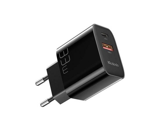 Wall charger Mcdodo CH-0922 USB + USB-C, 33W + USB-C cable (black)