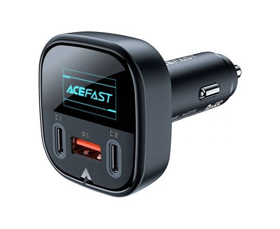 Car Charger Acefast B5, 101W, 2x USB-C + USB, OLED (black)