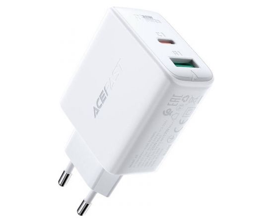 Wall Charger Acefast A5 PD32W, USB + USB-C (white)