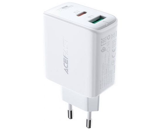 Wall Charger Acefast A5 PD32W, USB + USB-C (white)