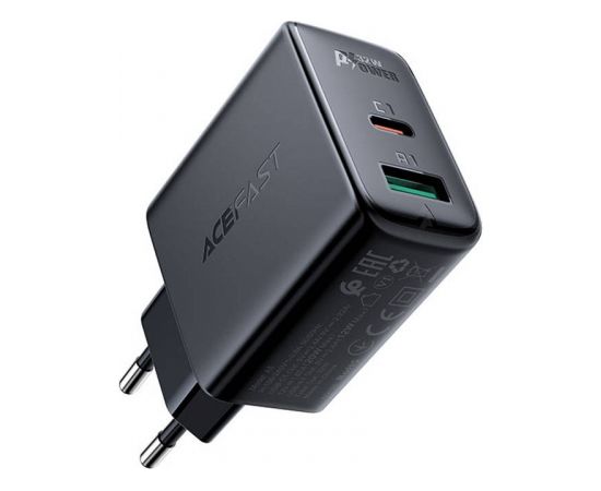 Wall Charger Acefast A5 PD32W, USB + USB-C (black)