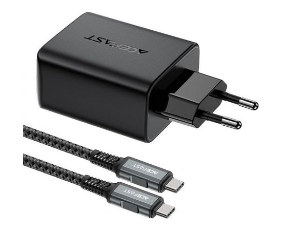 Wall Charger Acefast A17, 65W GaN + kabel USB-C (black)