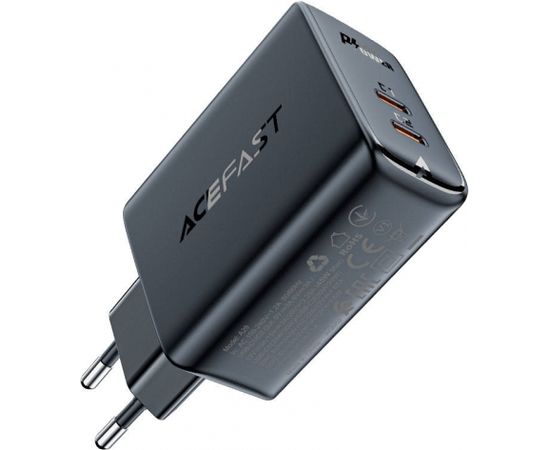 Wall charger Acefast A29 PD50W GAN 2x USB-C 50W (black)
