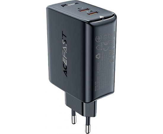 Wall charger Acefast A29 PD50W GAN 2x USB-C 50W (black)