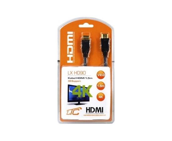 Lamex LXHD90 HDMI-HDMI kabelis 4K 1.5m