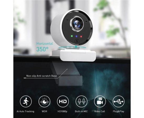 EDUP 1080P Full HD Web Camera / Autofocus / Smart WiFi with Microphone / Portrait Tracking / USB / 4K
