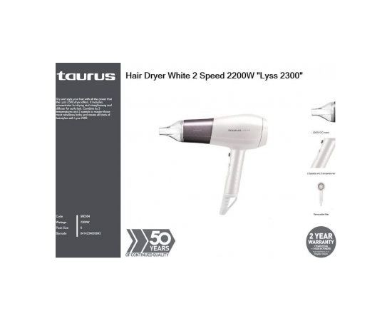 Taurus Lyss 2300 Фен для волос 2200W