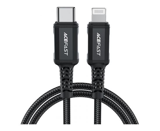 Acefast cable MFI USB Type C - Lightning 1,8m, 30W, 3A black (C4-01 C Black)