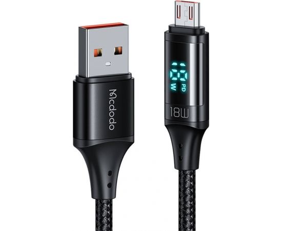 Mcdodo CA-1070 USB to Micro USB cable, 3A, 1.2m (black)