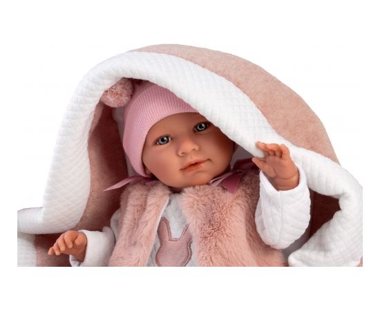 Llorens Кукла младенец Мими 42 см (сумка переноска, плачет, говорит, с соской, мягкое тело) Испания LL74012