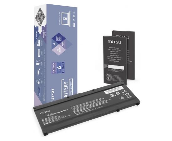 Battery Mitsu do HP Omen 15-DC 3500 mAh (54 Wh) 15.4 Volt Portatīvo datoru baterijas