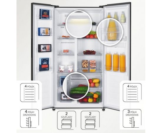 Side By Side Total No Frost Refrigerator MPM-439-SBS-15/ND Ledusskapji