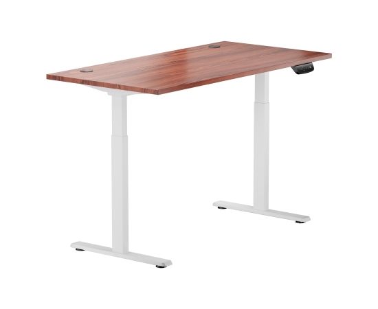 Height Adjustable Table Up Up Bjorn White, Table top L Dark walnut