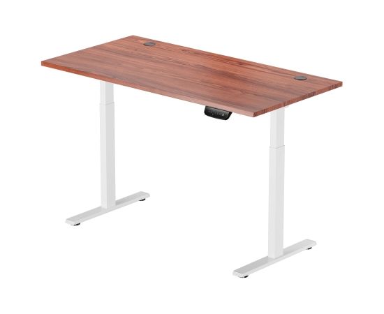 Height Adjustable Table Up Up Bjorn White, Table top L Dark walnut