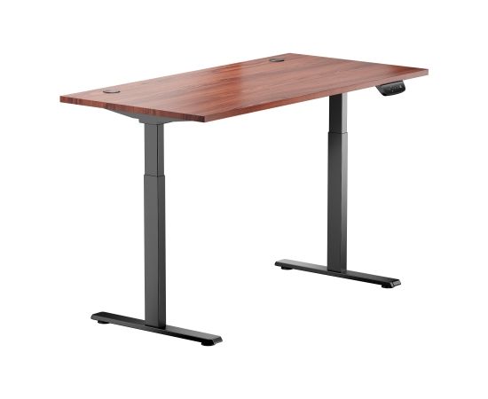 Height Adjustable Table Up Up Bjorn Black, Table top L Dark walnut