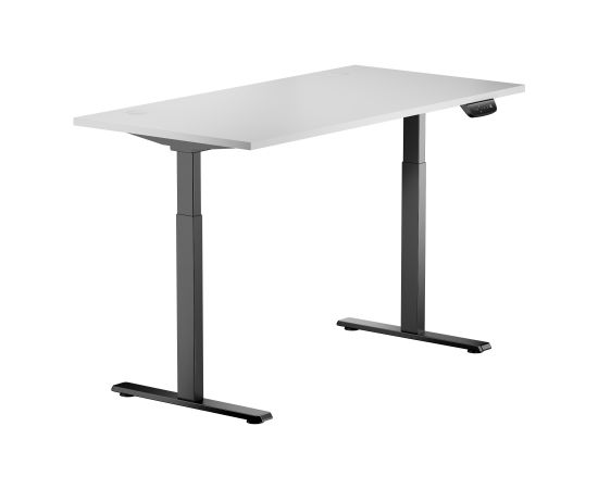 Height Adjustable Table Up Up Bjorn Black, Table top L White