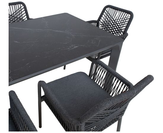 Dārza mēbeļu komplekts CARVES galds un 6 krēsli 20929