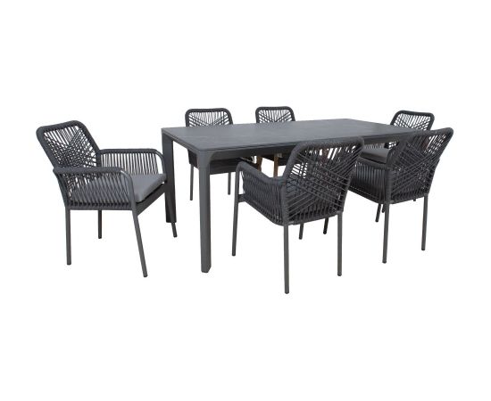 Garden furniture set CARVES table and 6 chairs