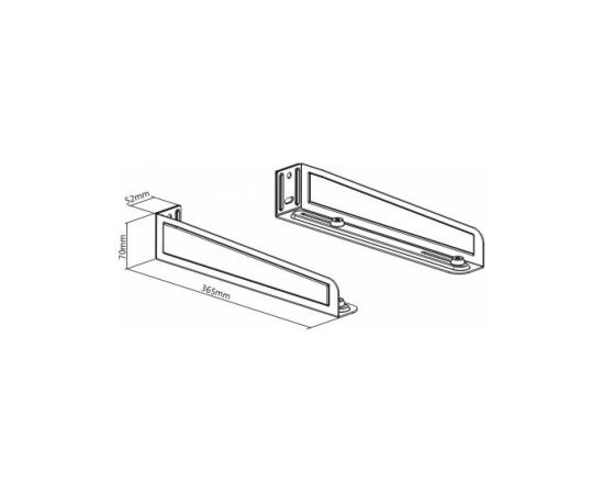 Universāls sienas stiprinājums Gembird Universal Heavy Duty Steel Wall Brackets 35 kg White