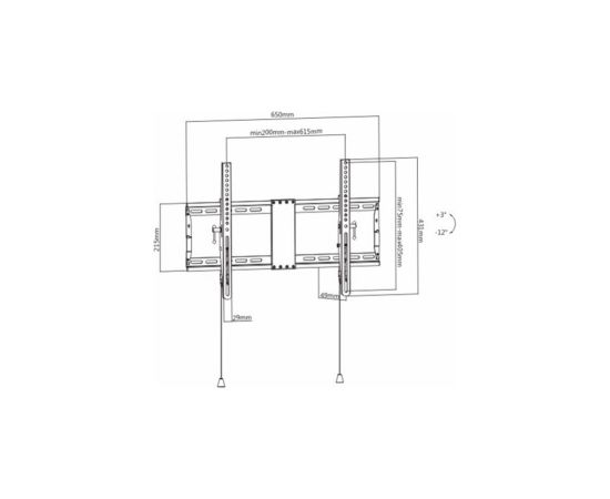 Televizora stiprinājums Gembird TV wall mount (Tilt) 37”-80”