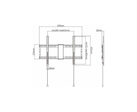 Televizora stiprinājums Gembird TV wall mount (Fixed) 37”-80”