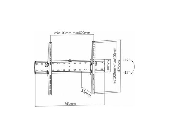 Televizora stiprinājums Gembird TV wall mount (Tilt) 37”-70”