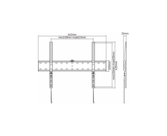 Televizora stiprinājums Gembird TV wall mount (Fixed) 37”-70”