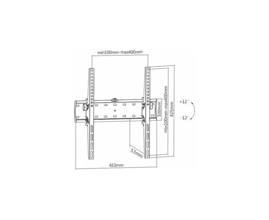 Televizora stiprinājums Gembird TV wall mount (Tilt) 32”-55”