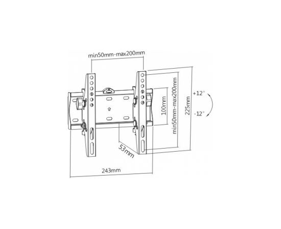 Televizora stiprinājums Gembird TV wall mount (Tilt) 23”-42”