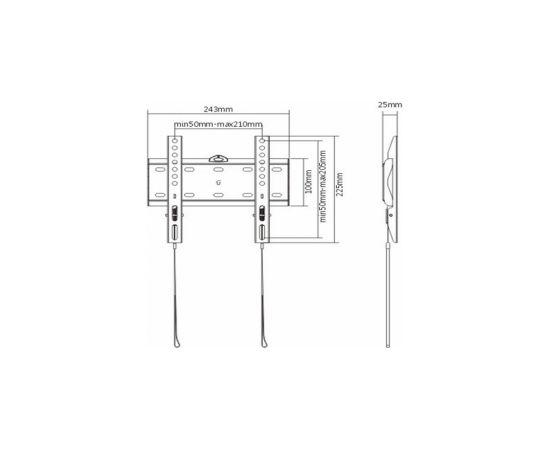 Televizora stiprinājums Gembird TV wall Mount (Fixed) 23”-42”