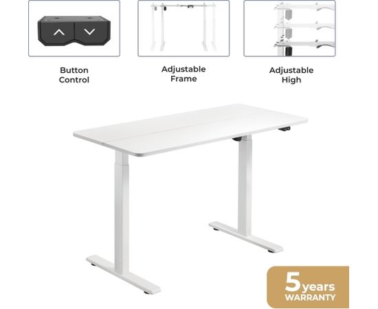 Height Adjustable Table Up Up Frigg White