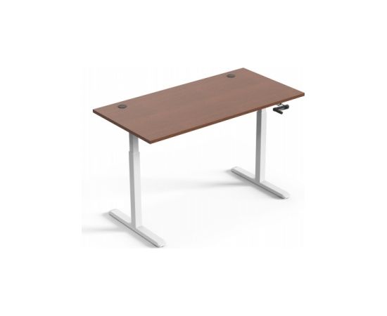 Up Up Ragnar Adjustable Height Table White frame, Table top Dark Wallnut L