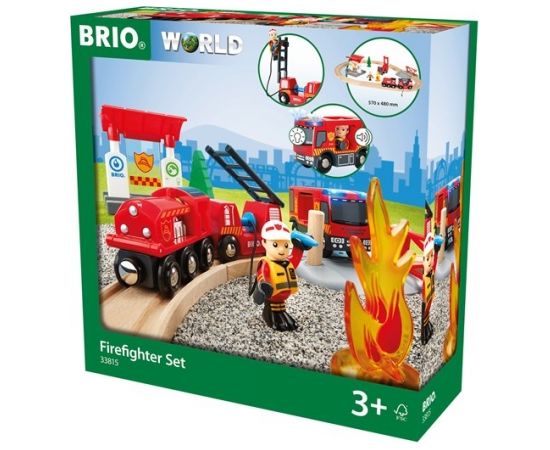 Unknown BRIO RAILWAY firefighter set, 33815000