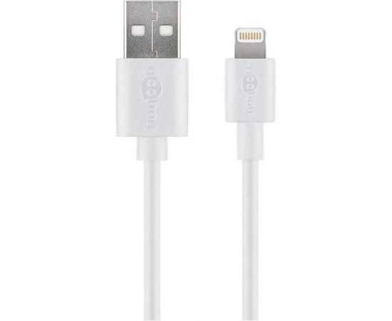 goobay Lightning - USB charging and synchronization cable (white, 50cm)