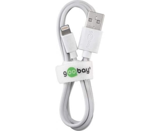 goobay Lightning - USB charging and synchronization cable (white, 50cm)