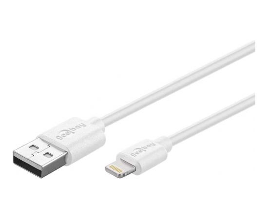 goobay Lightning - USB charging and synchronization cable (white, 50cm)