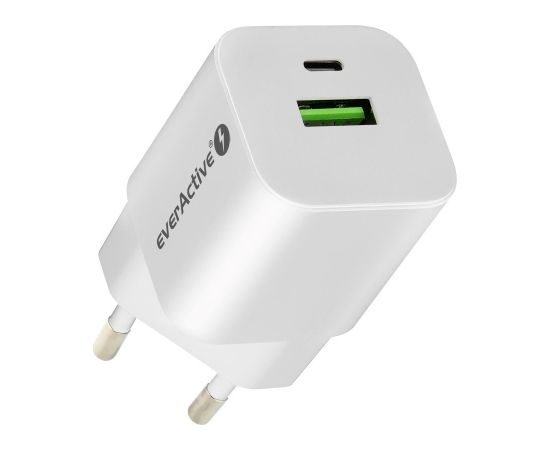 everActive GaN SC-390Q wall charger with USB QC3.0 socket and USB-C PD PPS 30W