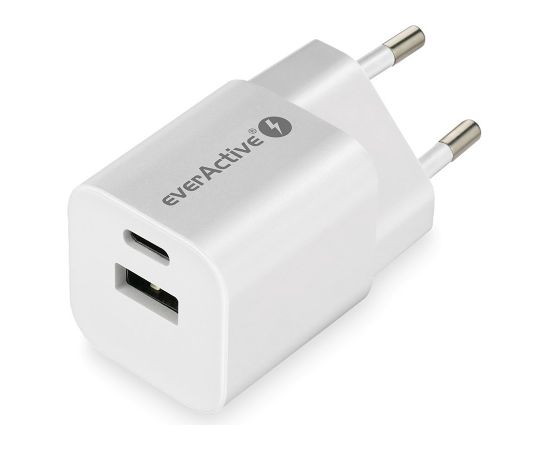 everActive GaN SC-390Q wall charger with USB QC3.0 socket and USB-C PD PPS 30W