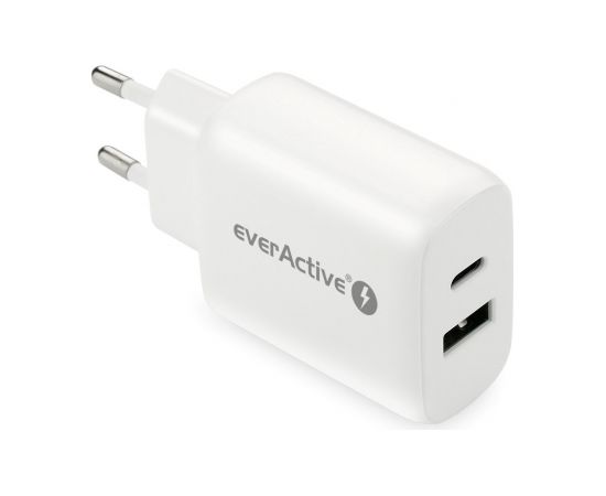 everActive SC-370Q wall charger with USB QC3.0 socket and USB-C PD PPS 25W